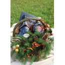 Подарочная новогодняя корзина с элитными коньяками Хеннесси ХО и Реми Мартин ХО