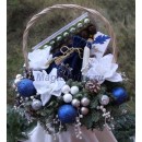 Новогодняя Подарочная корзина с Виски Роял Салют